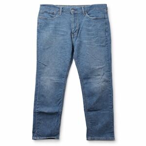 LEVI'S 541 Athletic Fit Jean Sz 36x34 Med Blue Denim Stretch Tapered Casual EUC!